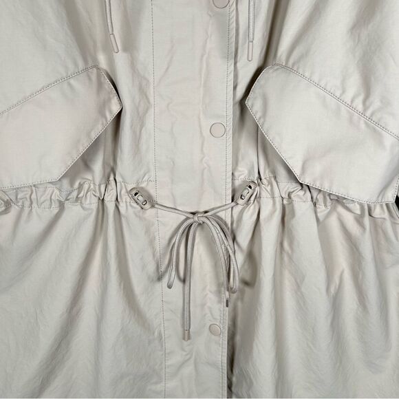 GAP Hooded Water Resistant Oversized Anorak Parka Nylon Travel Rain Coat S - Picture 5 of 10